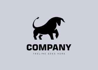 Wild bull logo design template