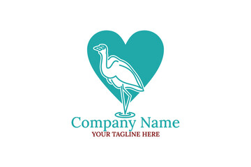 Heron bird logo company vector illustration. suitable for Company, fim and foundation logo.