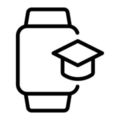 smartwatch line icon
