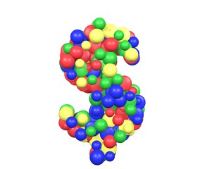 Toy Ball Themed Font Dollar sign