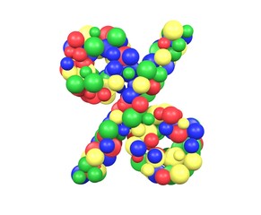 Toy Ball Themed Font Percentage sign