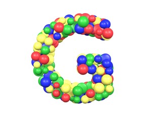 Toy Ball Themed Font Letter G