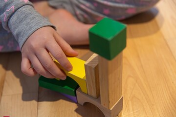 Kids Building with Blocks