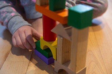 Kids Building with Blocks