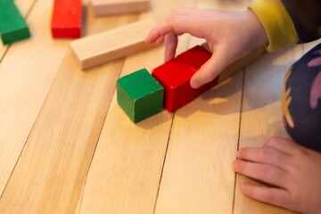 Kids Building with Blocks