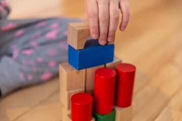 Kids Building with Blocks