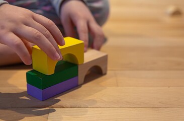 Kids Building with Blocks
