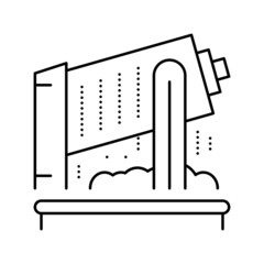 garbage sorting equipment line icon vector illustration