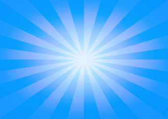 blue sunburst background promotion banner