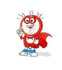 alarm clock head cartoon heroes vector. cartoon character