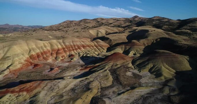Aerial drone panorama video of the Painted Hills Unit near Mitchell, Oregon.