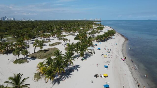 Beautiful high views in Crandon park beach, a beach in Key Biscayne. 