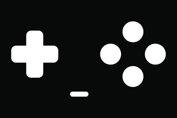 Black game background with gamepad buttons. Modern minimal background, banner or backdrop for games streaming. Vector illustration EPS 10 © Maximlacrimart