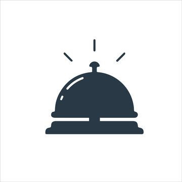 Hotel Bell Icon Stock Illustration. The Icon Is Associated With The Reception Bell