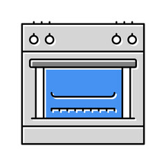 gas range color icon vector illustration