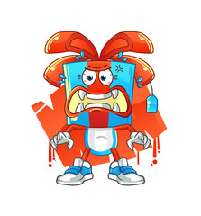 gift head cartoon monster vector. cartoon character