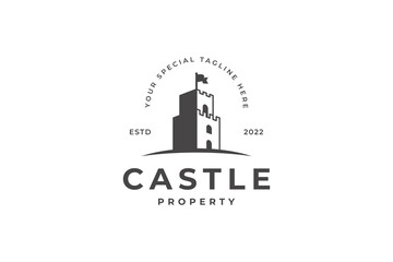 vintage castle logo design  © Alfaza Std.