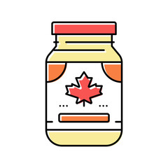 maple butter bottle color icon vector illustration