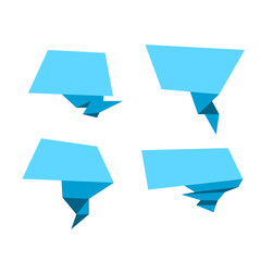 Fototapeta na wymiar origami paper ribbon set vector design illustration 
