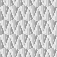 Seamless pattern with triangle shapes. Interlocking triangles tessellation background. Image with repeated triangular figures. Modern japanese motif. Tiles wallpaper. Digital paper for print. Vector.