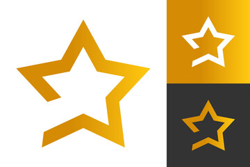Illustration Vector Graphic of Gold Star Logo. Perfect to use for Technology Company