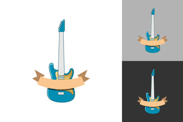 Illustration Vector Graphic of Guitar Logo. Perfect to use for Music Company