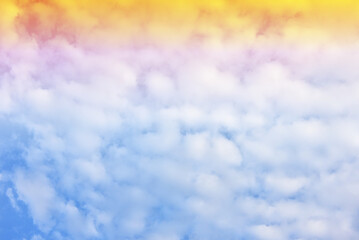 Pastel Colorful sky and cloud white.Beautiful afternoon bule sky and cloud white