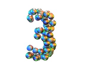Disco Ball Themed Font Number 3
