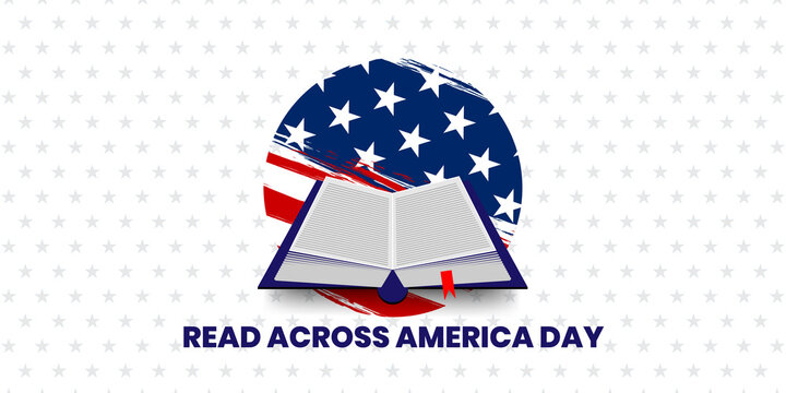 Read Across America Day concept background. Vector illustration.