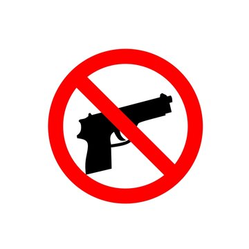 no pistol sign.No gun sign. Vector illustration