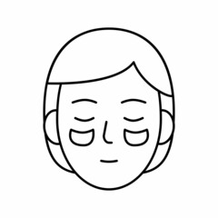 Obraz premium eye patches line icon vector black illustration