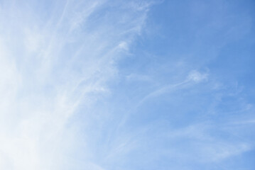 Blue sky and white clouds for background.