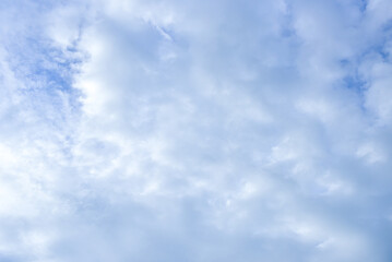 Blue sky white cloud blue background.