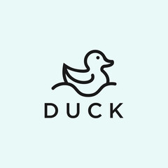 line duck logo. animal logo