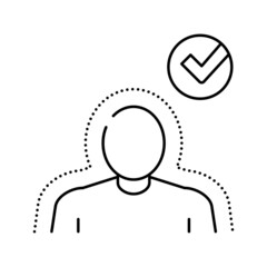 healthy human line icon vector illustration