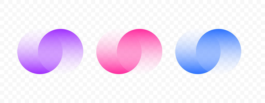 Transparent graphic design element, abstract circles
