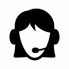 Customer support icon. Vector and glyph