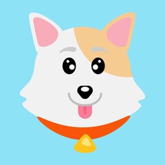 cute dog head cartoon design