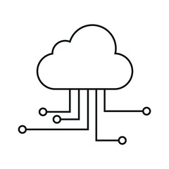 Cloud computing concept illustration