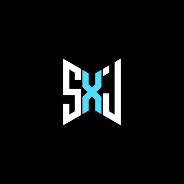 SXJ letter logo creative design. SXJ unique design