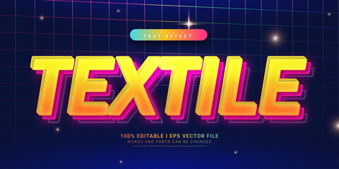 textile editable text effect