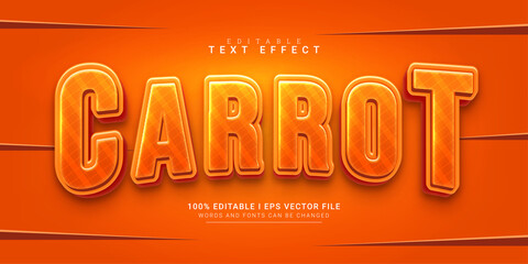 carrot editable text effect illustrations