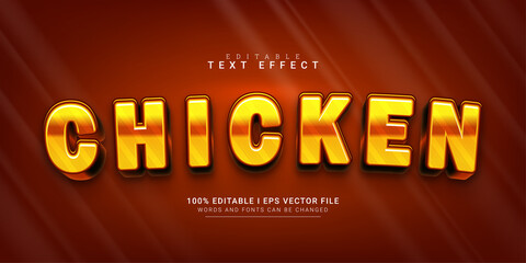 chicken editable text effect © hesti12