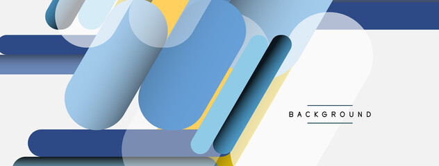 Abstract background. Round shapes, lines compositions on grey backdrop. Vector illustration for wallpaper banner background or landing page