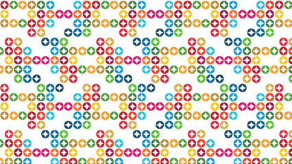 SDGsカラーの七宝模様　16:9