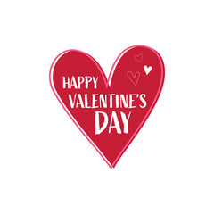 Happy Valentine's Day abstract pink love heart design. For card, advert, gift