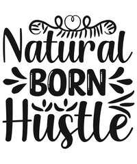 Hustle T-shirt Design Vector