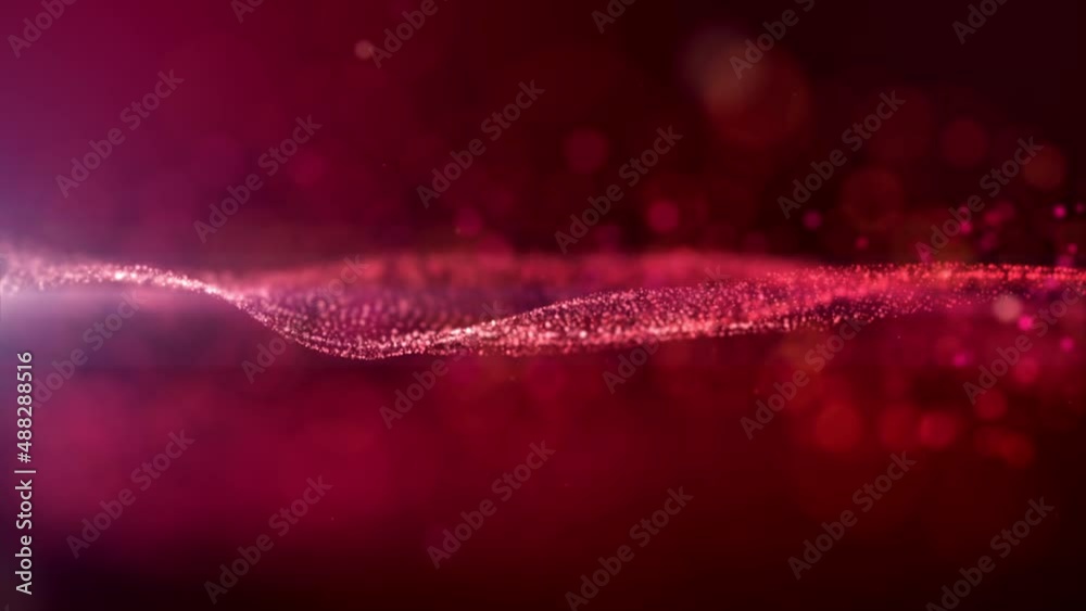 Aufkleber abstract luxurious, premium glittering blue particles grid motion background floating in cyberspace 