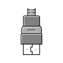 hdmi cable color icon vector illustration