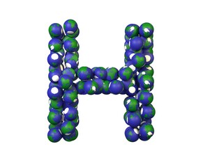 Earth Themed Font Letter H